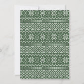 Elegant Green Christmas Party Invitation Kaart (Achterkant)