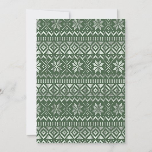Elegant Green Christmas Party Invitation Kaart (Achterkant)