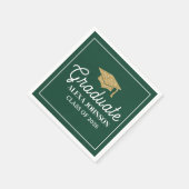 Elegant Green Class Of 2026 Graduation Servet (Hoek)