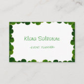 Elegant Green Clover Lijst St.Patrick Visitekaartje (Voorkant)