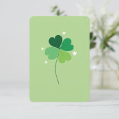 Elegant Green Clover Zazzle Thank You Card Bedankkaart (Staand voorkant)