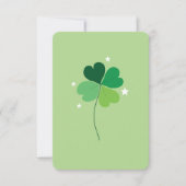 Elegant Green Clover Zazzle Thank You Card Bedankkaart (Voorkant)