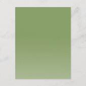 Elegant Green Copper Palm Treding Wedding Details Informatiekaartje (Achterkant)