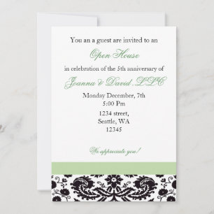 Elegant green Corporate party Invitation Kaart