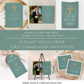 Elegant Green Cross Religious First Community Servet