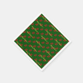 Elegant Green Custom kerst Holly Paper Servet (Hoek)