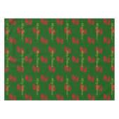 Elegant Green Custom kerst Holly Tafelkleed (Voorkant (Horizontaal))