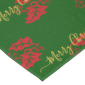 Elegant Green Custom kerst Holly Tafelkleed (Gekanteld)