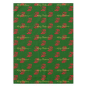 Elegant Green Custom kerst Holly Tafelkleed (Voorkant)