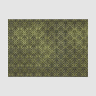 Elegant Green Damask Tissuepapier