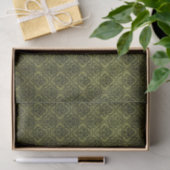 Elegant Green Damask Tissuepapier (Geschenk)