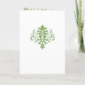 Elegant Green Damask Traditional Indian Wedding (Achterkant)