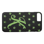 Elegant Green Diamond Stars Pareltjes Sparkle Init Case-Mate iPhone Case (Achterkant (Horizontaal))