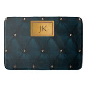 Elegant Green, Diamonds, Monogram Badmat (Voorkant)