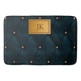 Elegant Green, Diamonds, Monogram Badmat