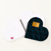 Elegant Green, Diamonds, Monogram Notitieboek (Binnen)