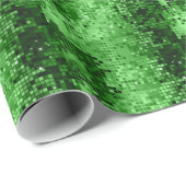 Elegant Green DiscoBall Glitter & Sparkles Cadeaupapier (Rol Hoek)