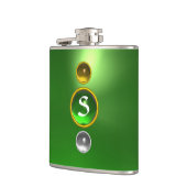 ELEGANT GREEN EMERALD GEMSTONE MONOGRAM HEUPFLES (Links)