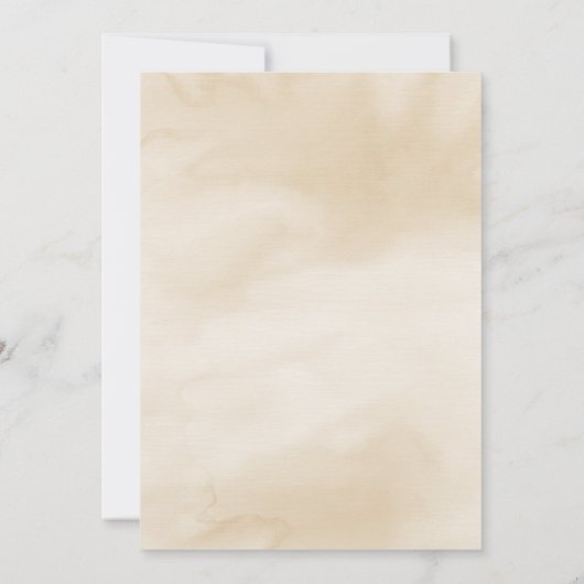 Elegant Green en Beige Palm Leaves Floral Save The Date (Achterkant)