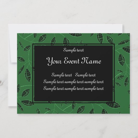 Elegant Green en Black Natuur Event (Voorkant)