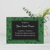 Elegant Green en Black Natuur Event (Staand voorkant)