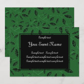 Elegant Green en Black Natuur Event (Voorkant / Achterkant)