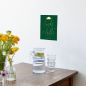 Elegant Green en Gold Afstuderen Kaarten en cadeau Folie Afdrukken (Laag (Keuken))