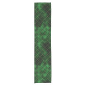 Elegant Green en Gold Diamonds St Patrick's Day Korte Tafelloper (Voorkant)