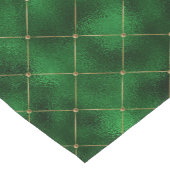 Elegant Green en Gold Diamonds St Patrick's Day Korte Tafelloper (Hoek)
