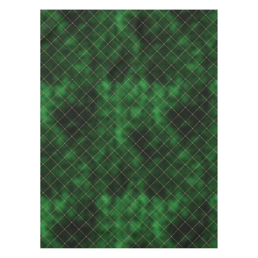 Elegant Green en Gold Diamonds St Patrick's Day Tafelkleed (Voorkant)