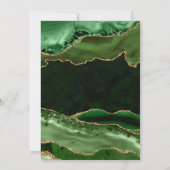 Elegant Green en Gold Glitter Agate 21st Birthday Kaart (Achterkant)
