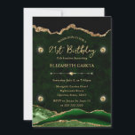 Elegant Green en Gold Glitter Agate 21st Birthday Kaart<br><div class="desc">Elegant Green en Gold Glitter Agate met een marmer textuurachtergrond en gouden diamanten</div>