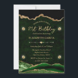Elegant Green en Gold Glitter Agate 21st Birthday Kaart<br><div class="desc">Elegant Green en Gold Glitter Agate met een marmer textuurachtergrond en gouden diamanten</div>