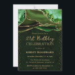 Elegant Green en Gold Glitter Agate 21st Birthday Kaart<br><div class="desc">Elegant Green en Gold Glitter Agaat ontwerp op een marmeren achtergrond</div>