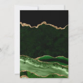 Elegant Green en Gold Glitter Agate 60th Birthday Kaart (Achterkant)