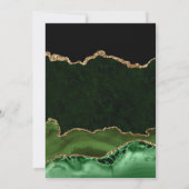 Elegant Green en Gold Glitter Agate Birthday Kaart (Achterkant)