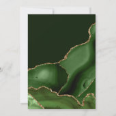 Elegant Green en Gold Glitter Agate Sweet 16 Kaart (Achterkant)