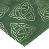 Elegant Green en Gold Irish Celtic Pattern Korte Tafelloper (Hoek)
