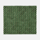 Elegant Green en Gold Irish Shamrock Clover Fleece Deken (Voorkant (Horizontaal))