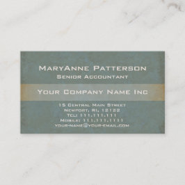 Elegant Green en Gold Natural Textures Gradient Visitekaartje