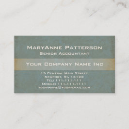 Elegant Green en Gold Natural Textures Gradient Visitekaartje