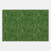 Elegant Green- en Gold-patronen Inpakpapier Vel (Voorkant)