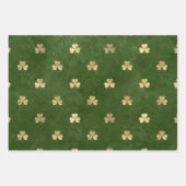 Elegant Green en Gold Shamrock St Patrick's Day Inpakpapier Vel (Voorkant 2)