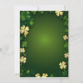 Elegant Green en Gold Shamrock St Patrick's Day Kaart (Achterkant)
