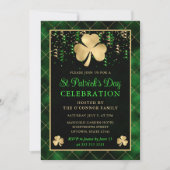 Elegant Green en Gold Shamrock St Patrick's Day Kaart (Voorkant)