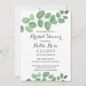 Elegant Green Eucalyptus Leafs Vrijgezellenfeest K Kaart (Voorkant)