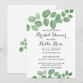 Elegant Green Eucalyptus Leafs Vrijgezellenfeest K Kaart (Voorkant / Achterkant)