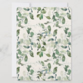 Elegant Green Eucalyptus Leaves 21st Birthday Kaart (Achterkant)
