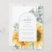 Elegant Green Eucalyptus Sunflower Vrijgezellenfee Kaart (Voorkant)