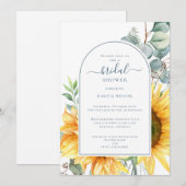 Elegant Green Eucalyptus Sunflower Vrijgezellenfee Kaart (Voorkant / Achterkant)